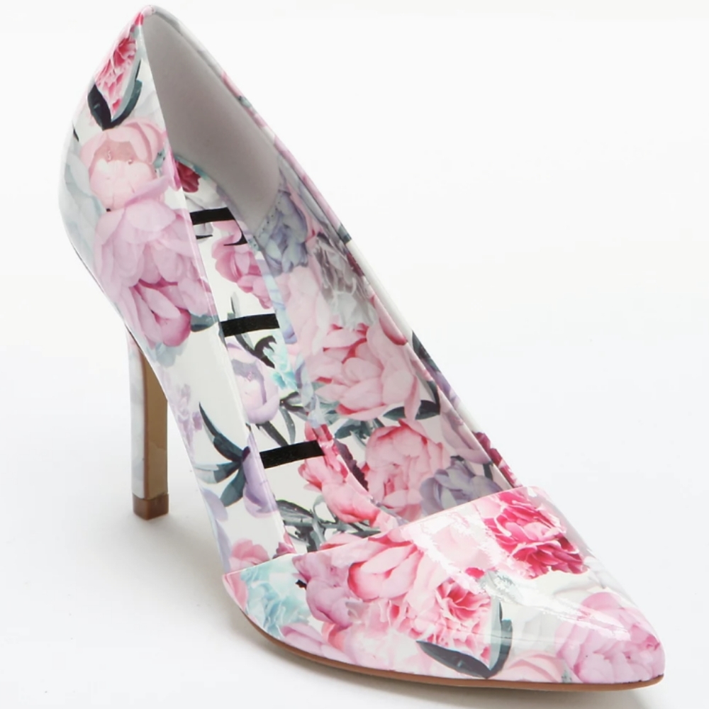 Floral Pointed Toe Heels by ELLE